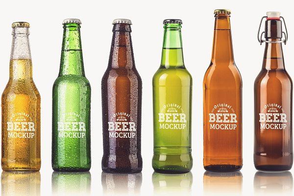 Colore diverso bottiglie birra